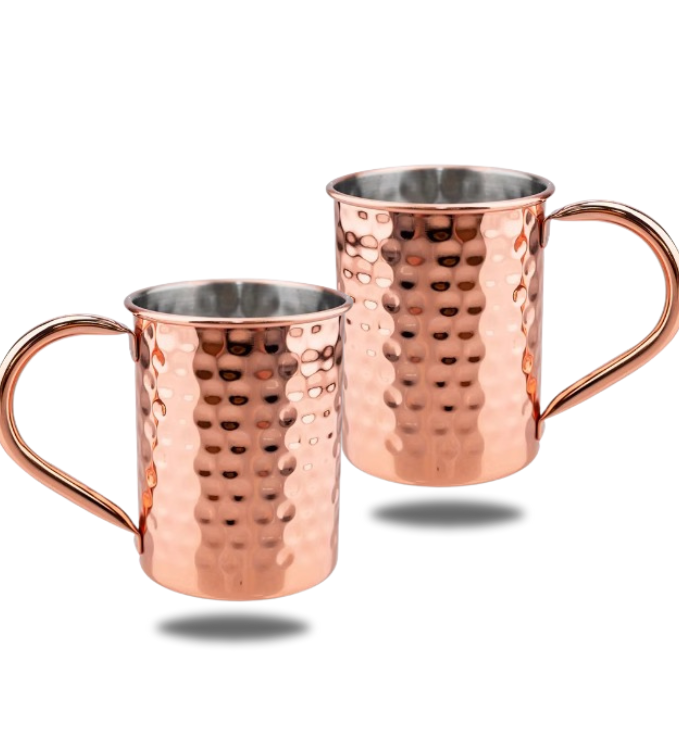 Copper Drinking Mugs (2pcs)